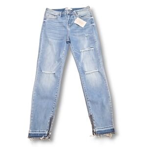 Cello Cropped Skinny Jeans Medium Wash Women's Size 9